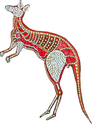 Depiction of kangaroo by artist Daniel Goodwin