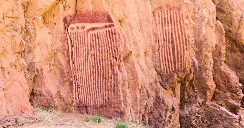 Rock art at Emily Gap, East MacDonnell Ranges