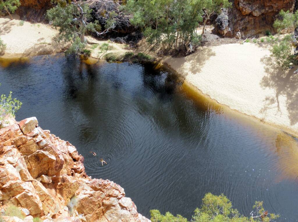 View down into Ormiston Gorge waterhole