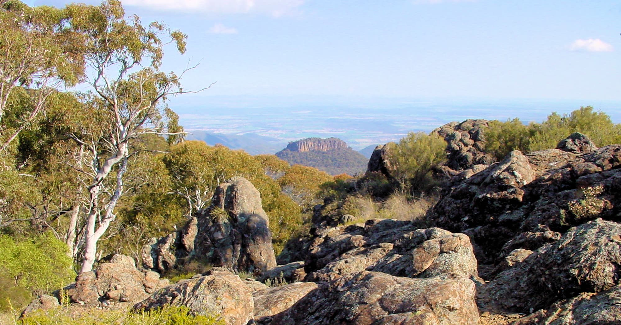 View of Euglah Rock on descent from Mount Kaputar