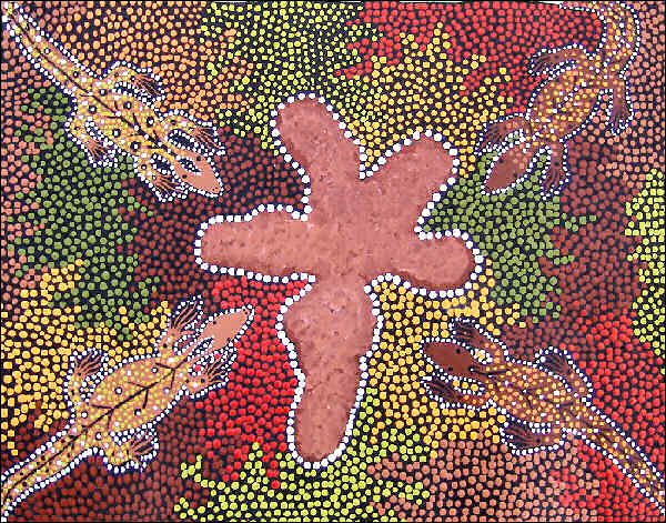 Bush Goannas and burrow © Clarabelle Swift