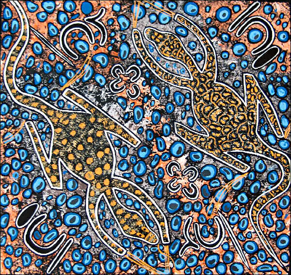 The Goanna and the Perentie © Trephina Sultan