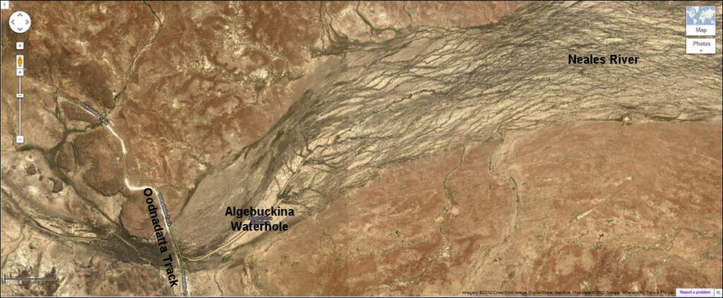 Google Maps - Neales River, Algebuckina, SA