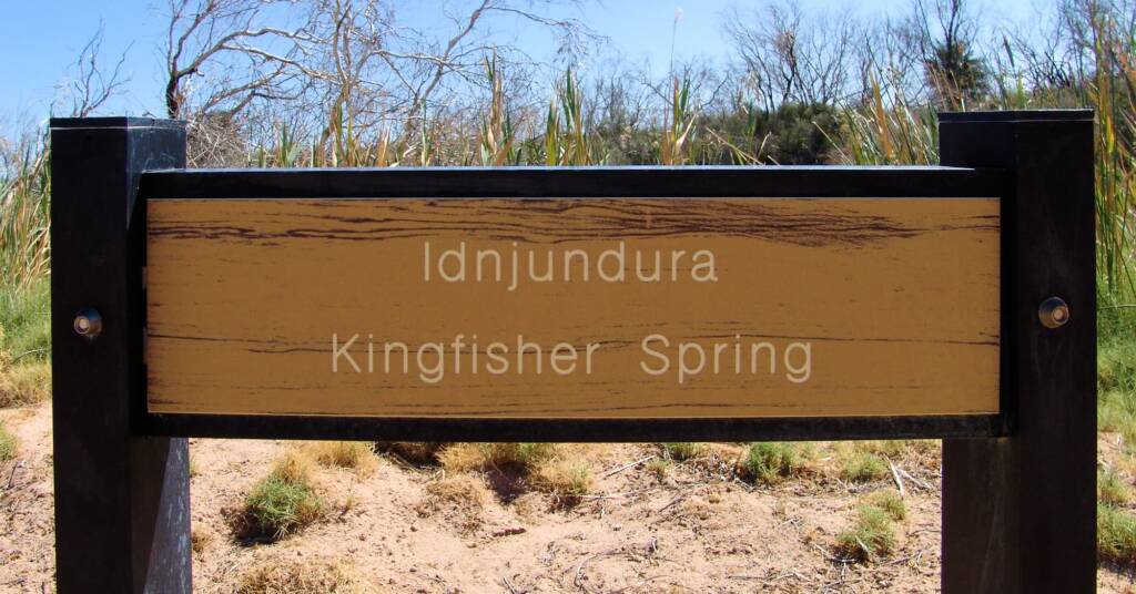 Idnjundura Kingfisher Spring signage