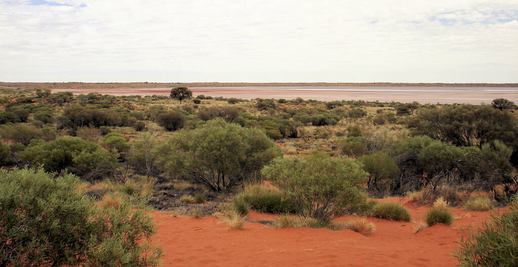 View of Lake Armadeus from Mount Connor (on the Lasseter Highway)