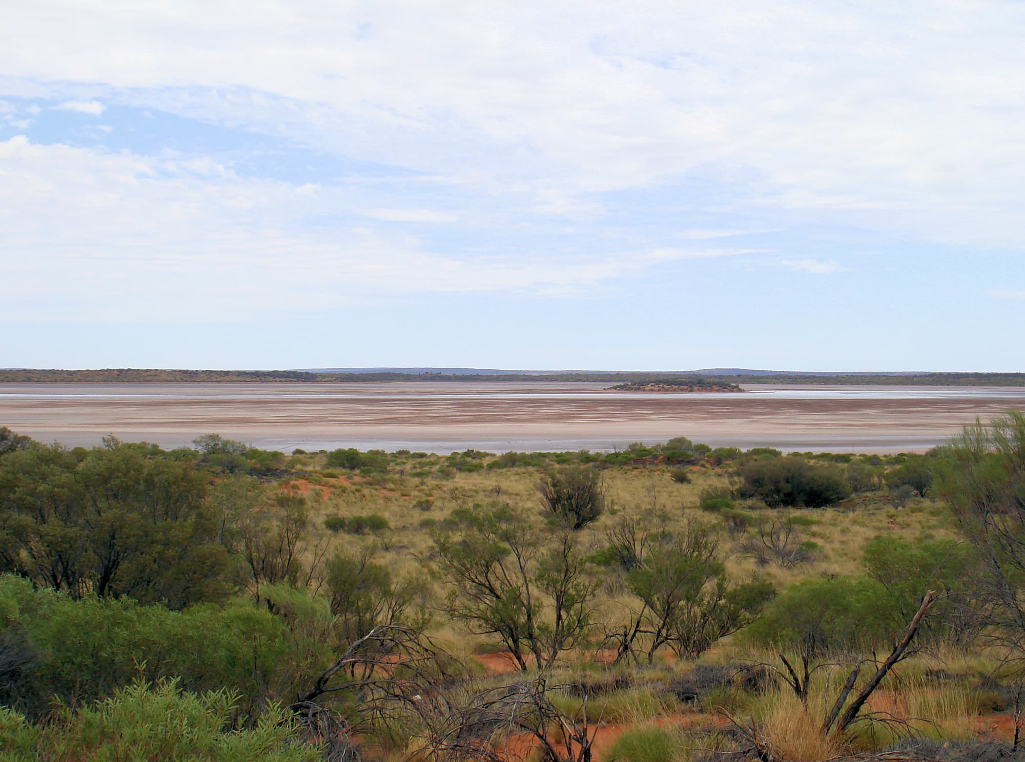 View of Lake Armadeus from Mount Connor (on the Lasseter Highway)