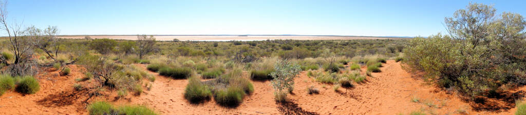 View of Lake Armadeus from Mount Connor (on the Lasseter Highway)