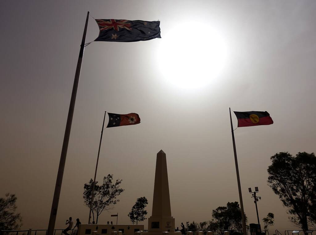 Dust storm over Anzac Hill, 18:35 hrs 1 Dec 2020