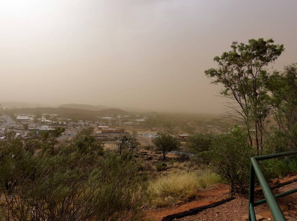 Dust storm over Alice Springs (from Anzac Hill looking west), 1 Dec 2020