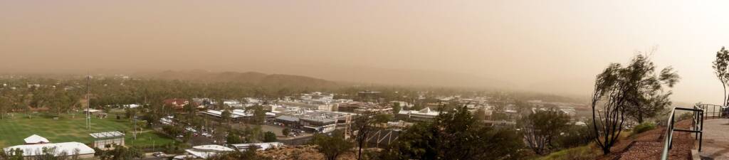 Dust storm over Alice Springs, 1 Dec 2020