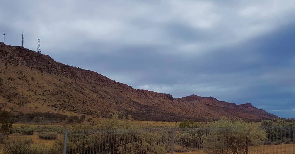Grey skies over Mount Gillen, NT
