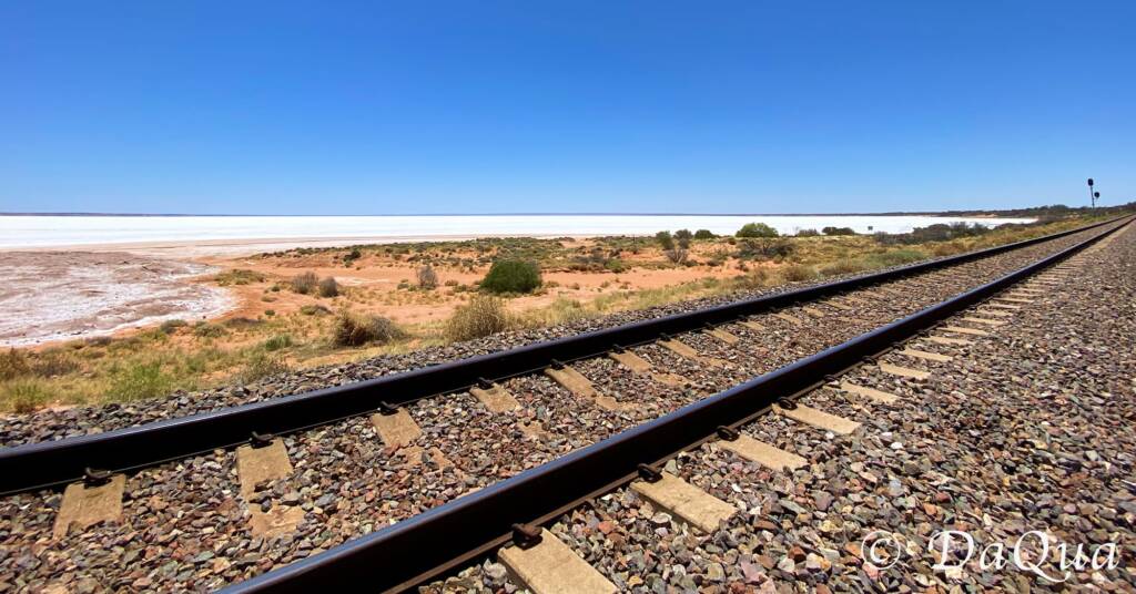 Ghan Track and Salt Lake, South Australia