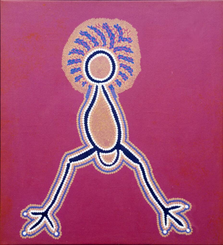 Emu Man at Lake Mackay © Linda Syddick / Source Gallery Gondwana (Cat 1799)