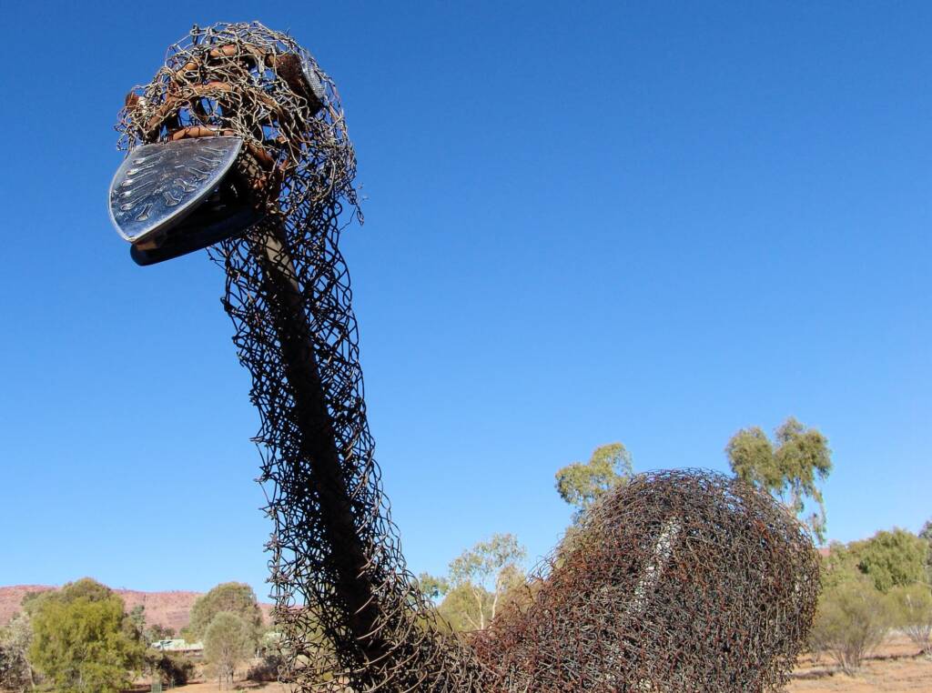 Emu by Al Bethune, Olive Pink Botanic Garden