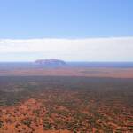 Uluru from the air and the amazing landscape