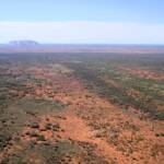 Uluru from the air and the amazing landscape
