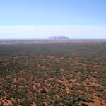 Uluru from the air and the amazing landscape