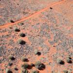 Looking down at the landscape around Uluru