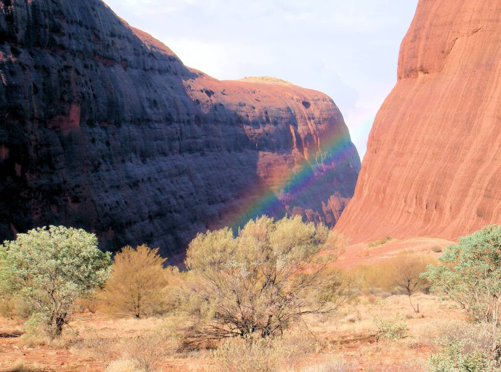 Rainbow at Kata Tjuta, Uluru-Kata Tjuta National Park
