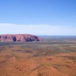 Uluru from the air and the amazing landscape