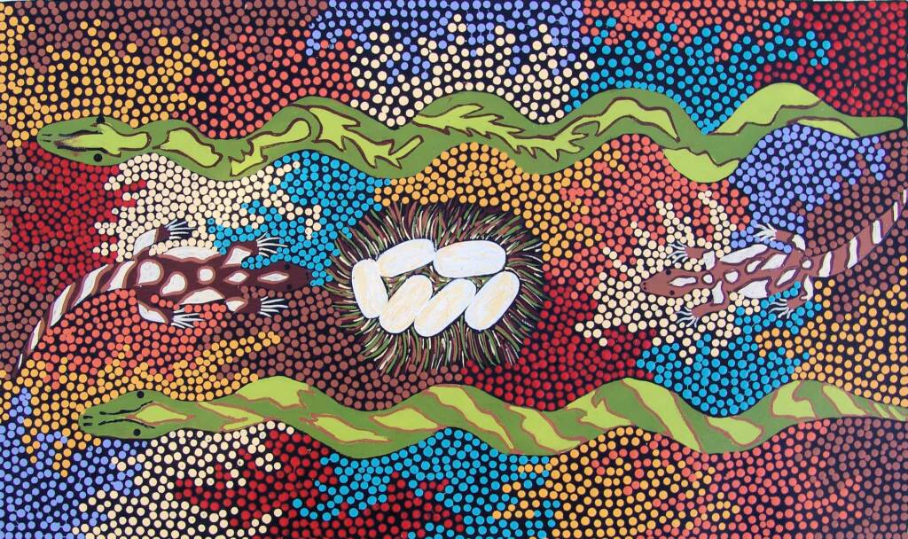 Carpet Snake and Goanna, 2008 © Clarabelle Swift