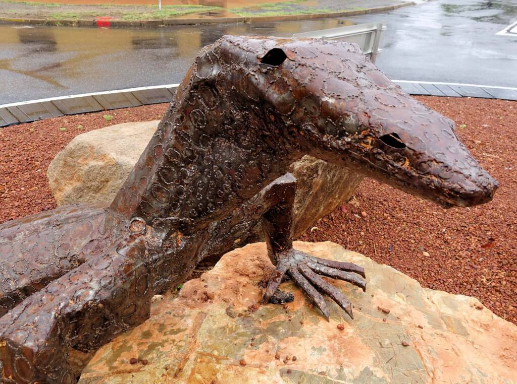 Perentie by Artist Dan Murphy, 26 March, 2015
