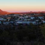 Sunset view west over Alice Springs and beyonds and beyond