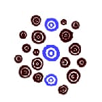 Water holes symbol or waterholes and rockholes