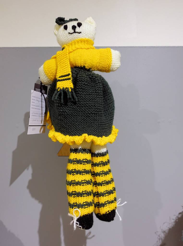 Girls in a league of their own by artist Robyn Penman, Alice Springs Beanie Festival, 2018