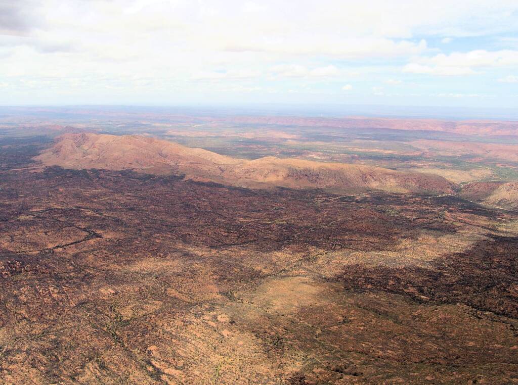 Aerial view over West MacDonnell Ranges National Park, NT