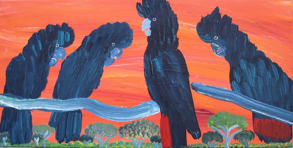 Red-tailed Black Cockatoos by Kukula McDonald