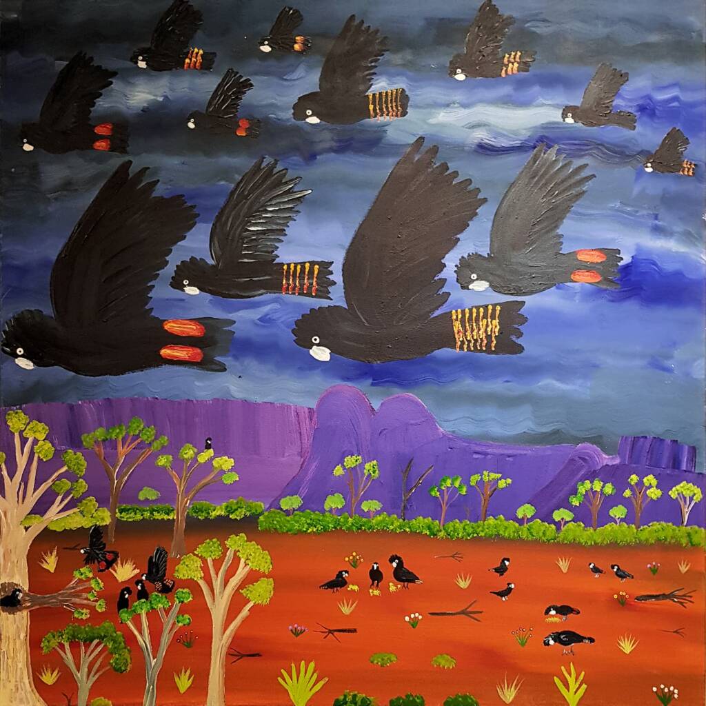 Redtailed Looking for Food Before Night Time, 2018 by Kukula McDonald