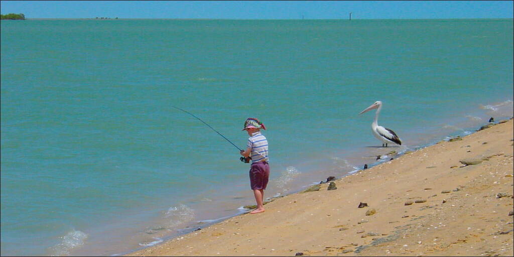 Fishing on the Norman River Estuary, Queensland