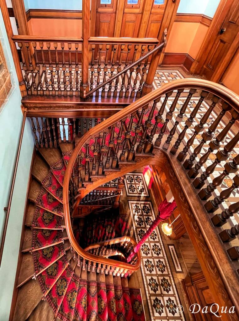 Georgian Hanging Staircase, Larnach Castle, Dunedin, New Zealand