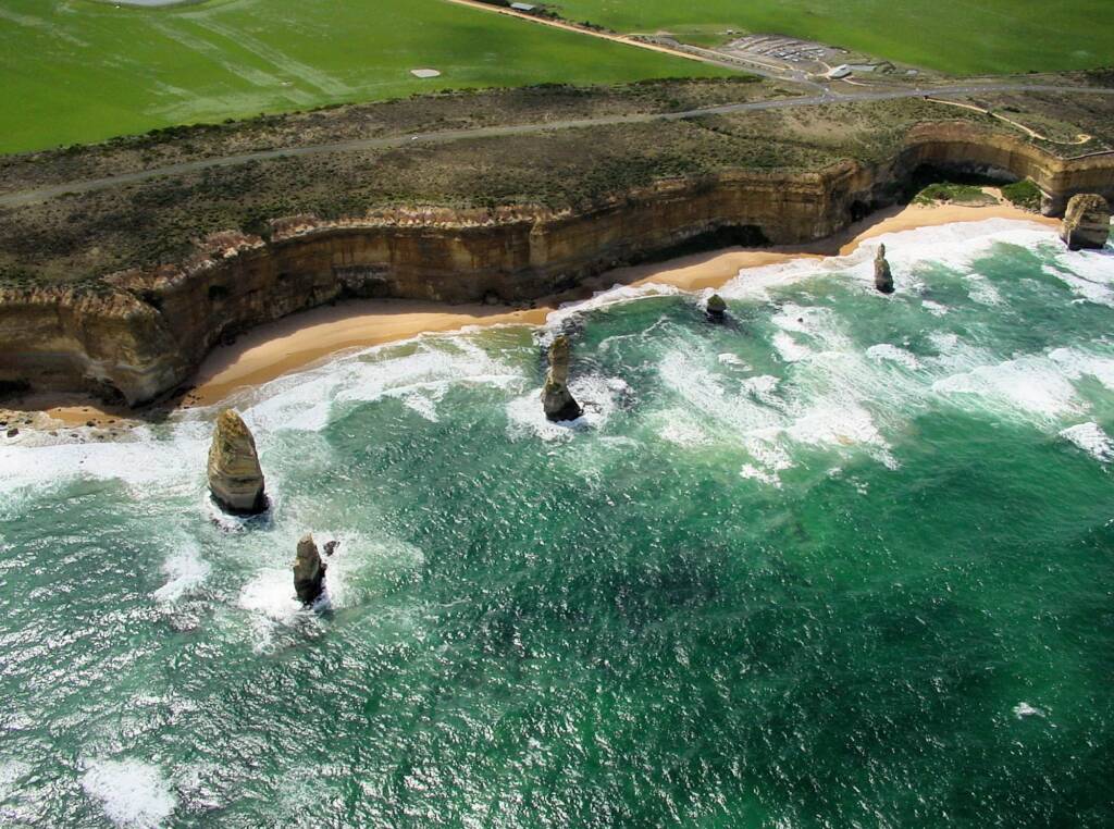 Aerial view of the Great Ocean Road, VIC