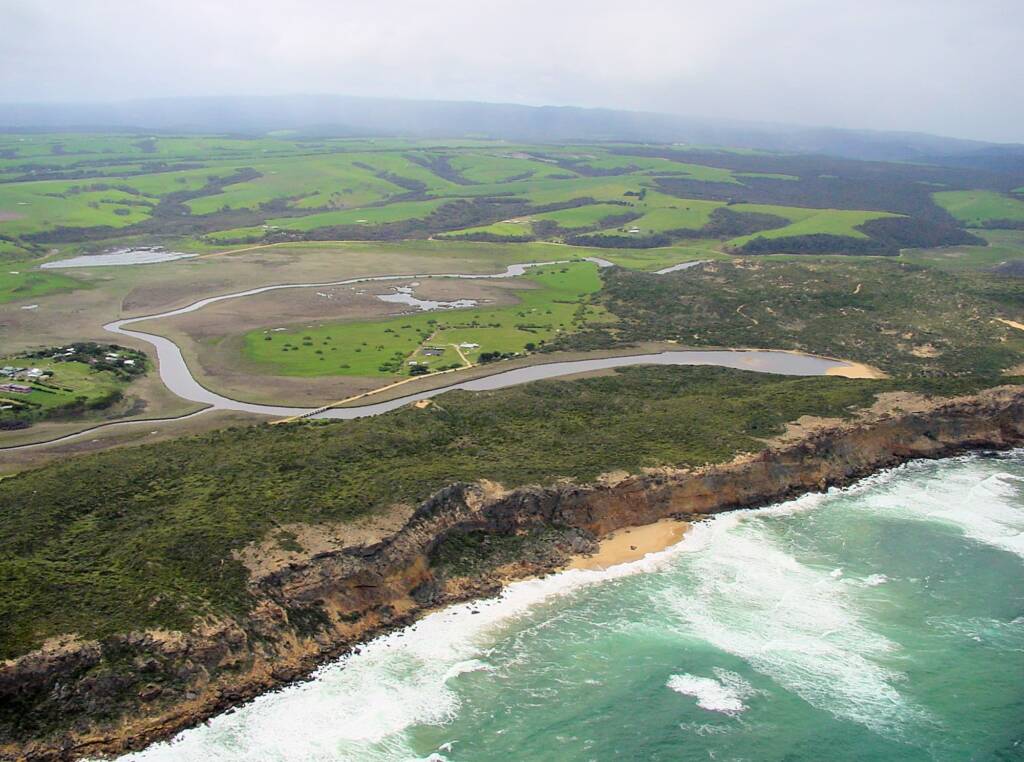 Aerial view of the Great Ocean Road, VIC