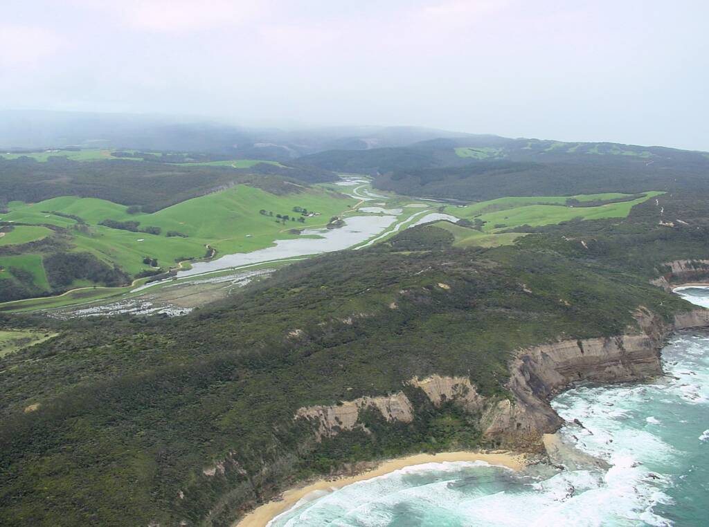 Aerial view of the Great Ocean Road, VIC