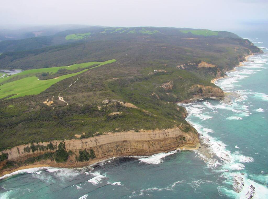 Aerial view of the Great Ocean Road, VIC