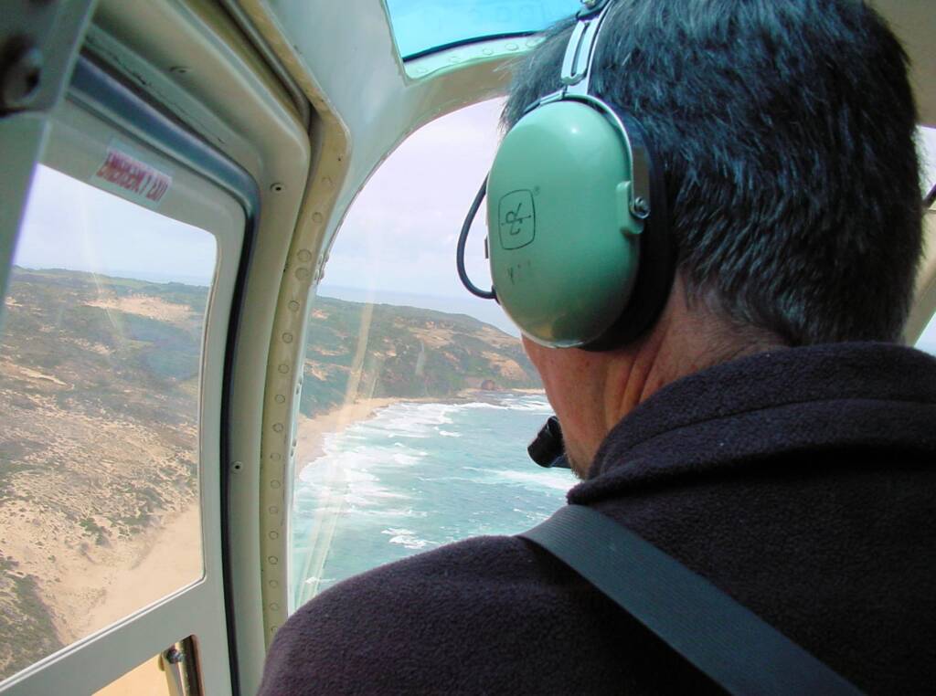 Helicopter - aerial view of the Great Ocean Road, VIC
