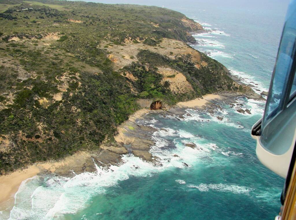 Helicopter - aerial view of the Great Ocean Road, VIC
