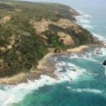 Helicopter - aerial view of the Great Ocean Road, VIC