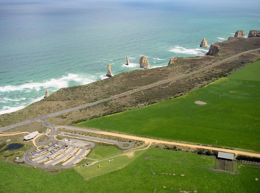 Aerial view of the Great Ocean Road, VIC