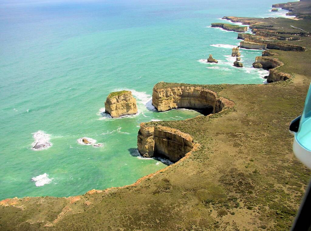 Aerial view of the Great Ocean Road, VIC