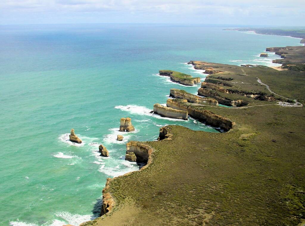 Aerial view of the Great Ocean Road, VIC
