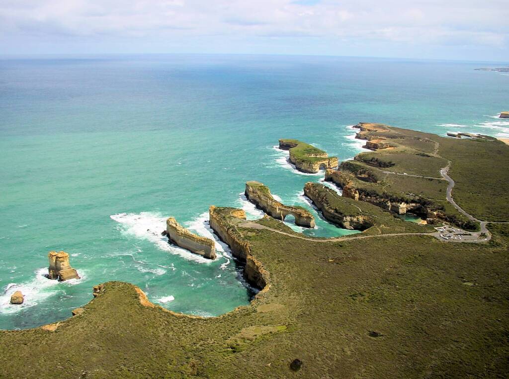 Aerial view of the Great Ocean Road, VIC