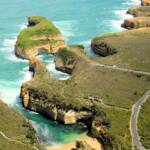 Aerial view of the Great Ocean Road, VIC