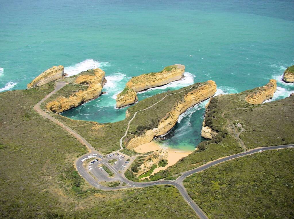 Aerial view of the Great Ocean Road, VIC