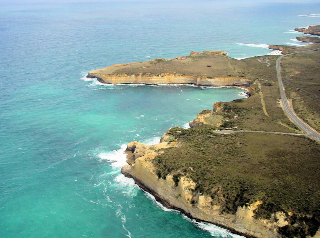 Aerial view of the Great Ocean Road, VIC