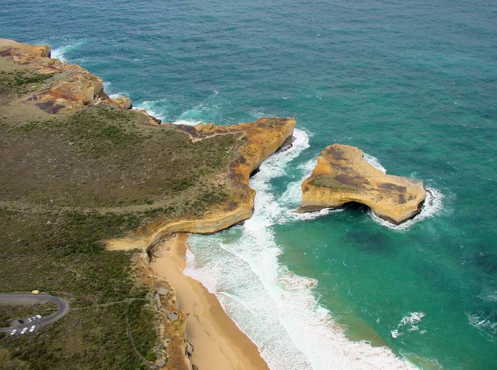 London Bridge - Aerial view of the Great Ocean Road, VIC