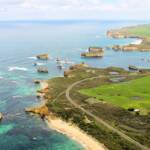 Helicopter - aerial view of the Great Ocean Road, VIC